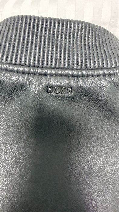 Мужская кожанная куртка-Бомбер