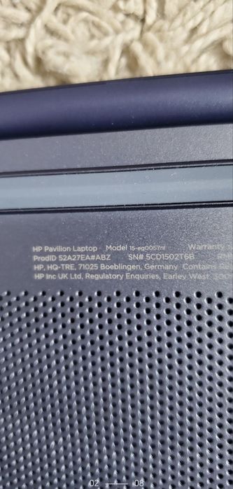 Laptop HP model 15-eg0057nl Intel®Core™i7-1165G7 16GB RAM 1TB SSD