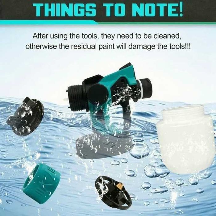 Нов акумулаторен пистолет за боядисване с 2 батерии на супер цена! Пести време и усилия, Месингова дюза, Голям 800 ml резервоар, 3 модела на пръскане