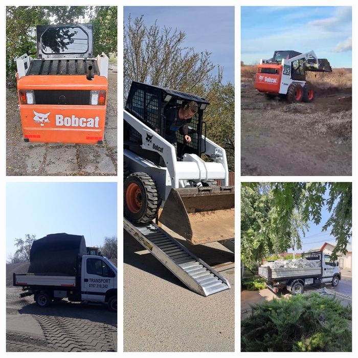 TRANSPORT Moloz/Nisip/Piatra/Pamant/Mobila/Gazon/Diverse+BOBCAT