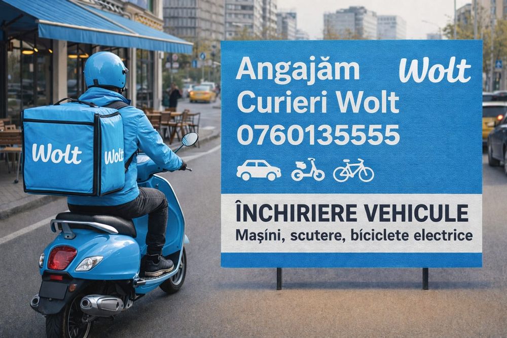 Vrei bani rapid? Devino curier Glovo, Bolt, Wolt în Craiova