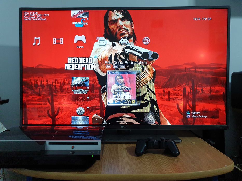 PS3 modat CFW 320 GB + 40 jocuri (GTA V, Red Dead, God of War, NFS)