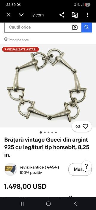 Brățară de argint 925 Gucci