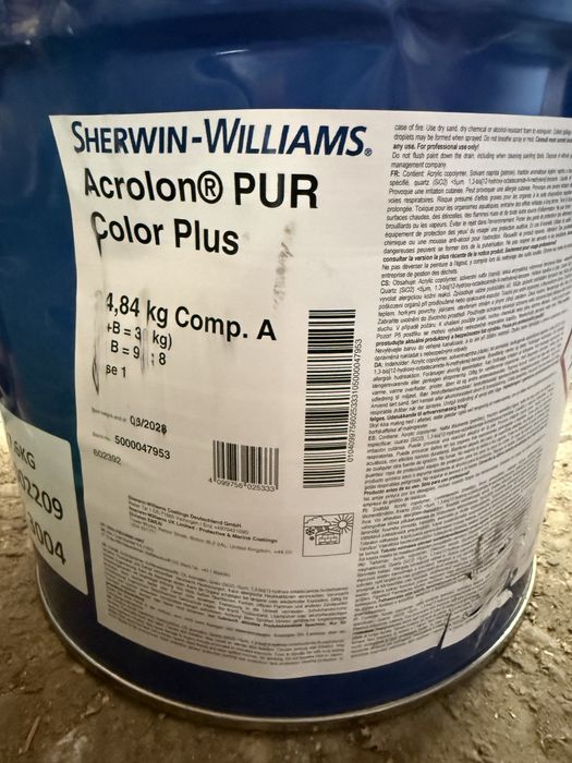Sherwin-Williams Acrolon PUR Color Plus RAL 3004 – set complet 30 kg