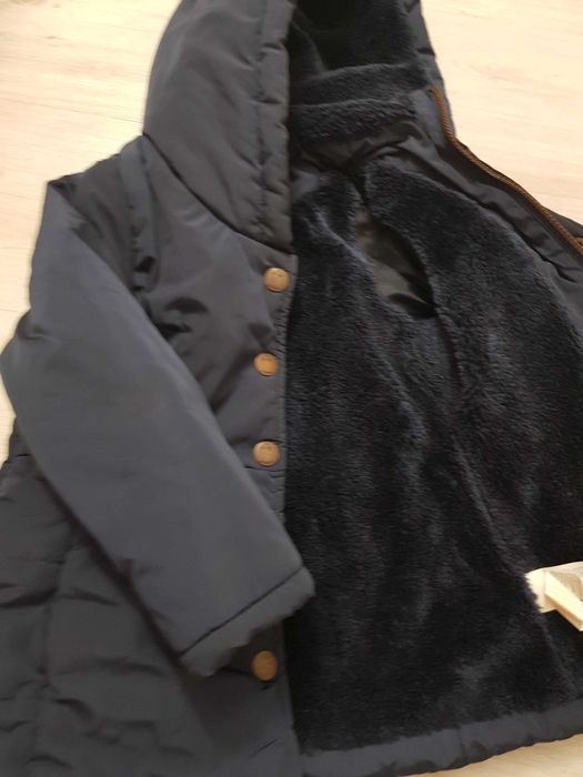 Детско зимно яке Okaidi + ръкавички за 3-4г дете