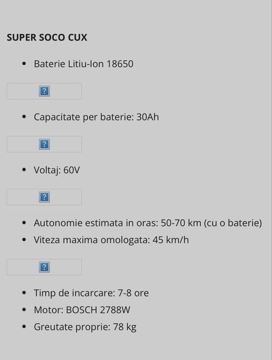 Super Soco Cux - electric