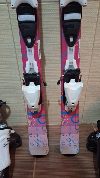 Set schiuri copii 110cm-clapari ski-casca,bete