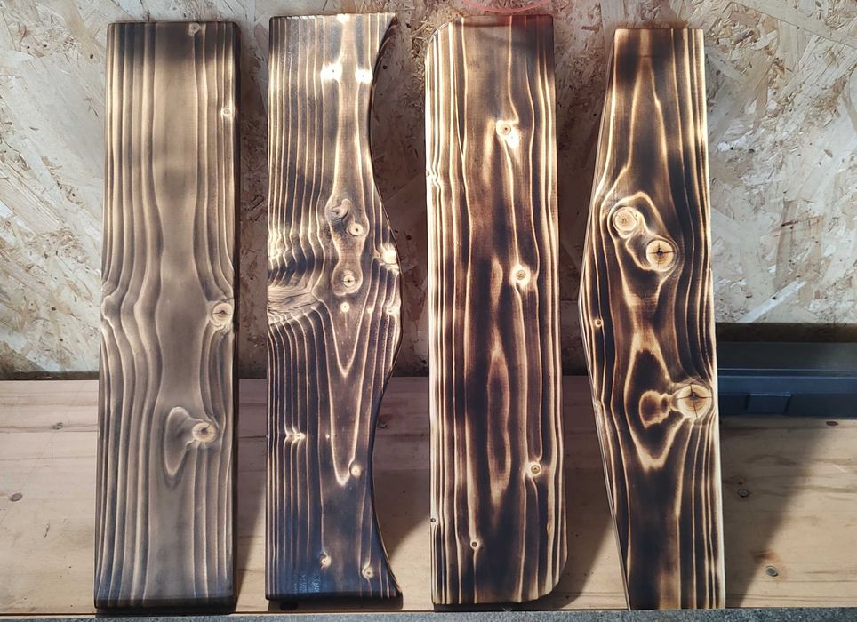 Vand cuiere handmade obtinute prin arta arderii (Shou Sugi Ban)