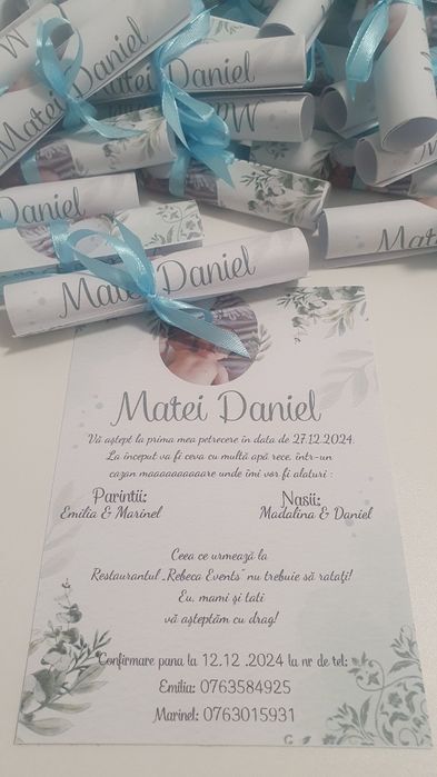 Invitatii nunta , botez, plicuri dar , marturii