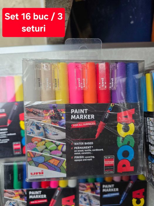 Carioci Acrilic POSCA original, sigilate, SUPER oferta