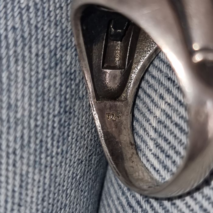 Inel argint 925 cu onyx natural, 11.64 g, marime 12