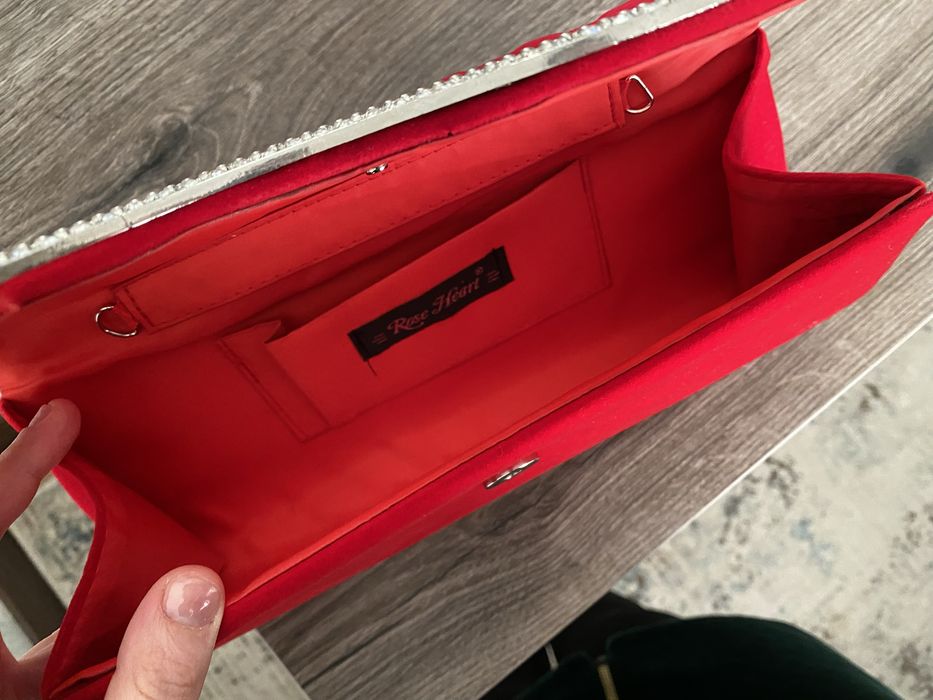 Кошелек красный бархатный