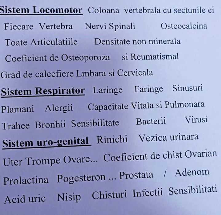 Diagnostic si Terapie cu ajutorul aparatelor de Biorezonanta
