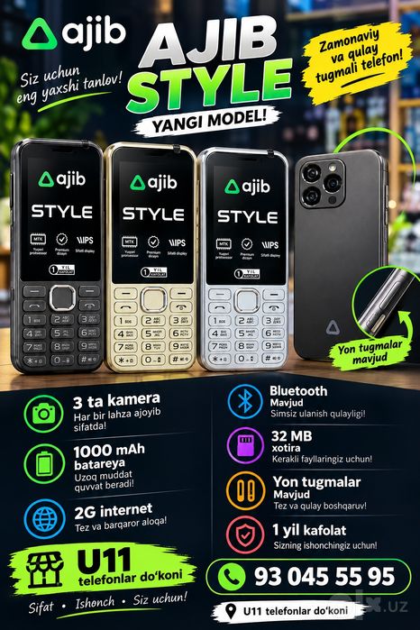 Knopkali telefon  Ajib stayil