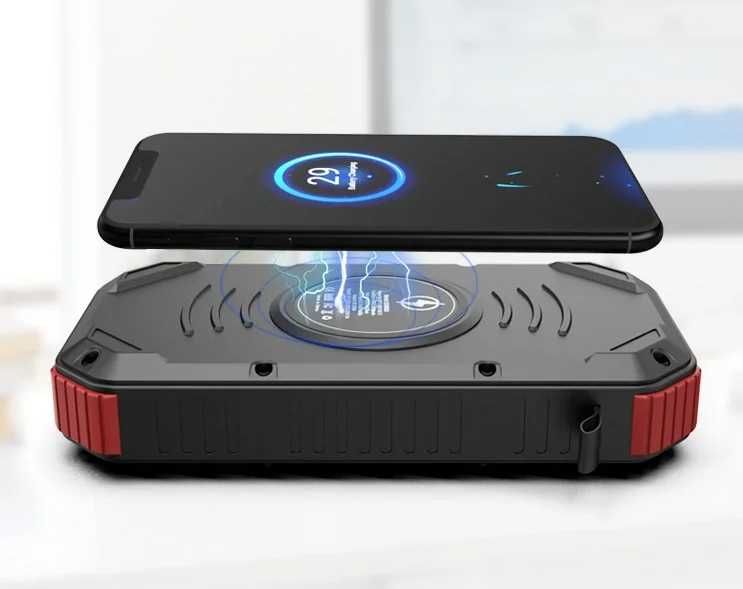 НОВА Водоустойчива 30000mAh соларна безжична преносима батерия