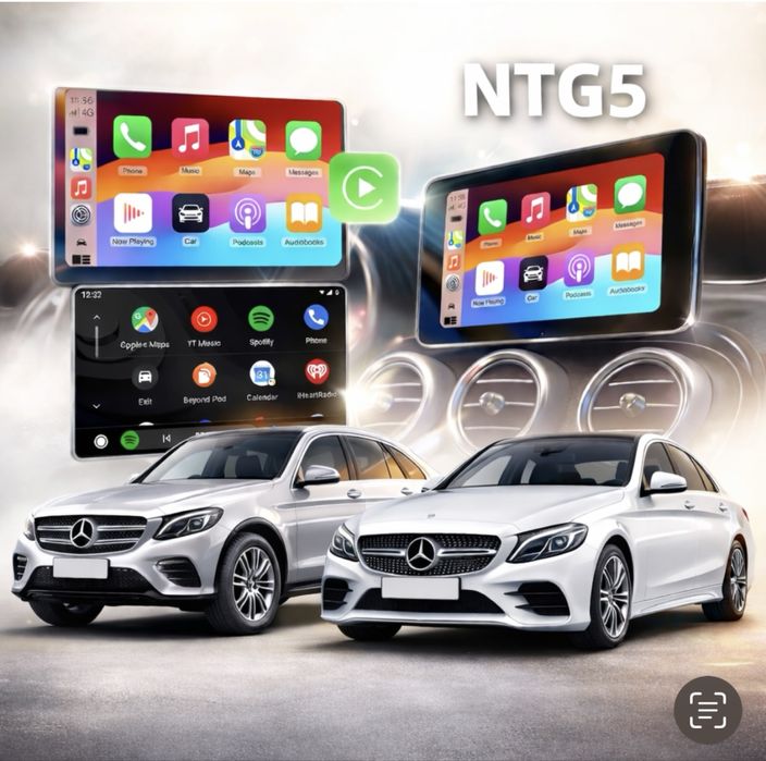 CarPlay & Android Auto за Mercedes C/GLC(W205/X253) + Монтаж NTG5