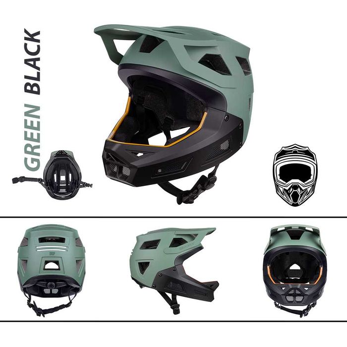 Кросова каска DROP, Full Face, Олекотена, Сертифицирана - Вело, Скутер