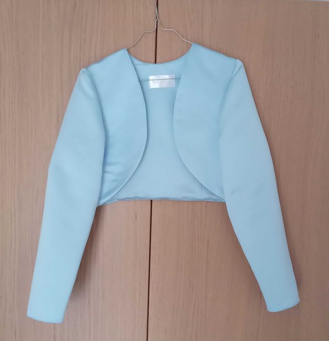 Светлосиня официална/сватбена/булчинска рокля с болеро