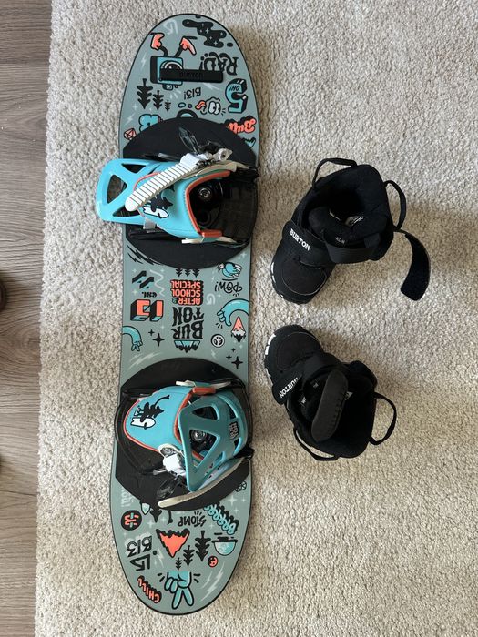 Snowboard Burton Copii 80 cm si Booti 24