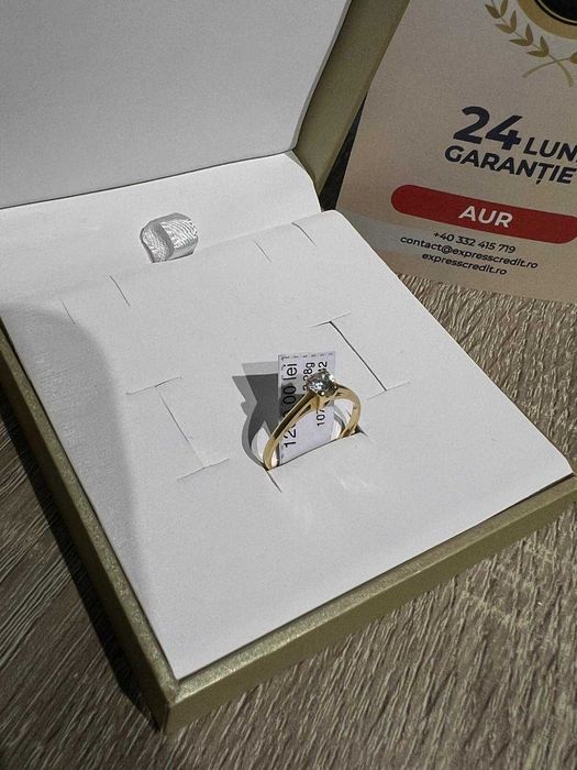 (Ag42) Inel de logodna aur 18k *2 ani garantie* b10707
