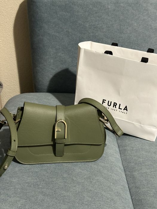 Чанта Furla Flow Mini Nuvola Avocado
