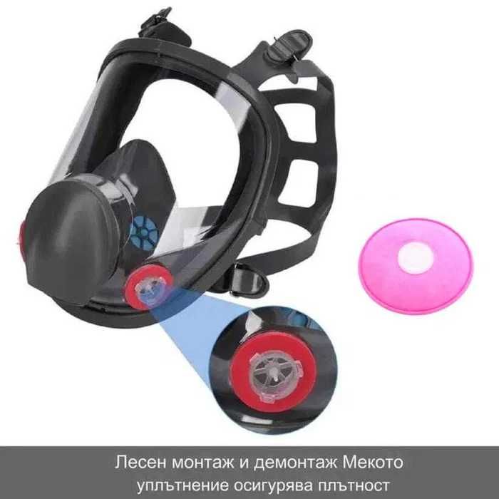 Респираторна предпазна работна маска за цяло лице 6800 | 3М еквивалент
