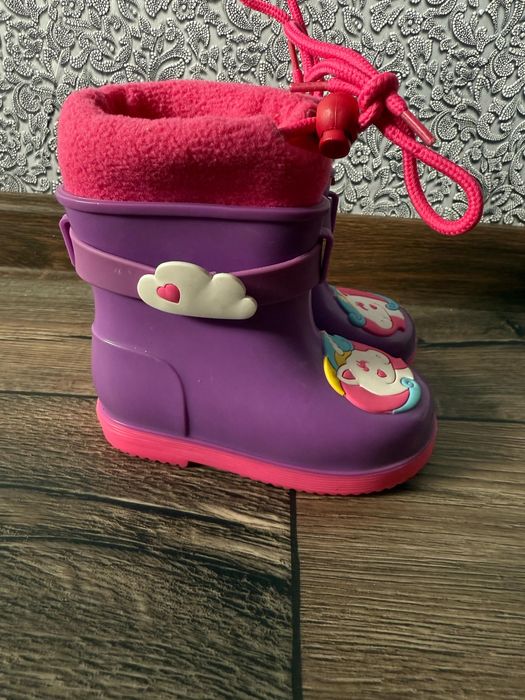 Сапожки резиновые на девочку 21 размер