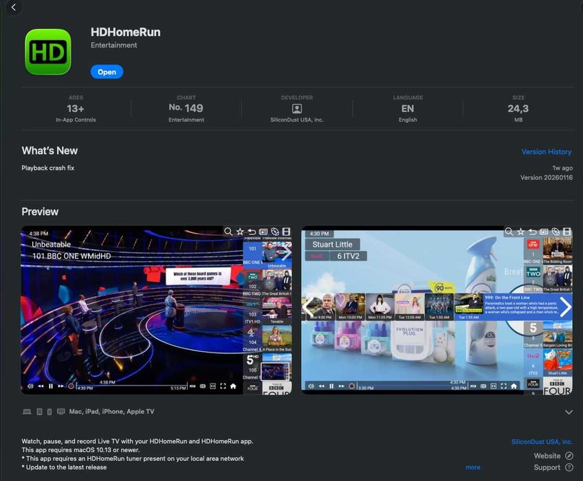 Tuner IP TV Local SiliconDust HDHomeRun EXPAND HDHR3-4DC cu 4 tunere DVB-C