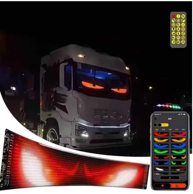 Panou afisaj matrix led U60, flexibil devil eyes, ochi camion