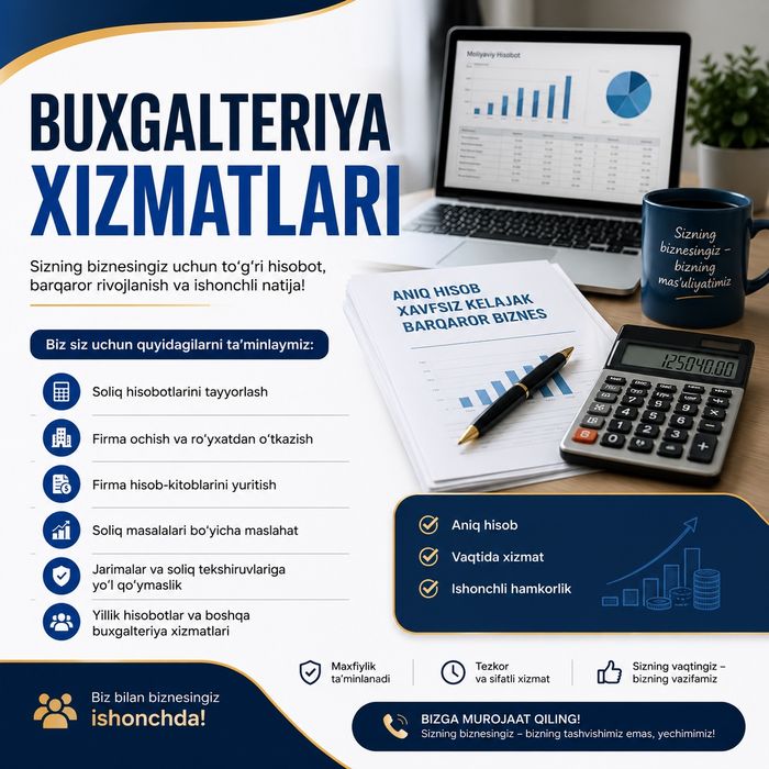 Biznesingiz uchun ishonchli buxgalter