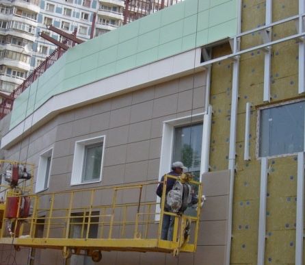 Монтаж вентелируемых фасадов