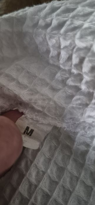 Белые вафельные халаты «мама + дочка»