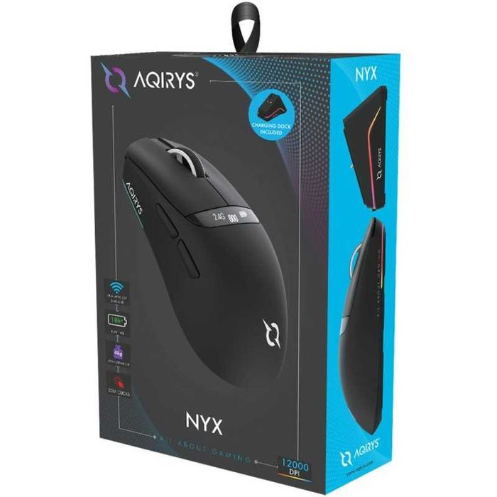 Mouse Gaming AQIRYS Nyx RGB Black