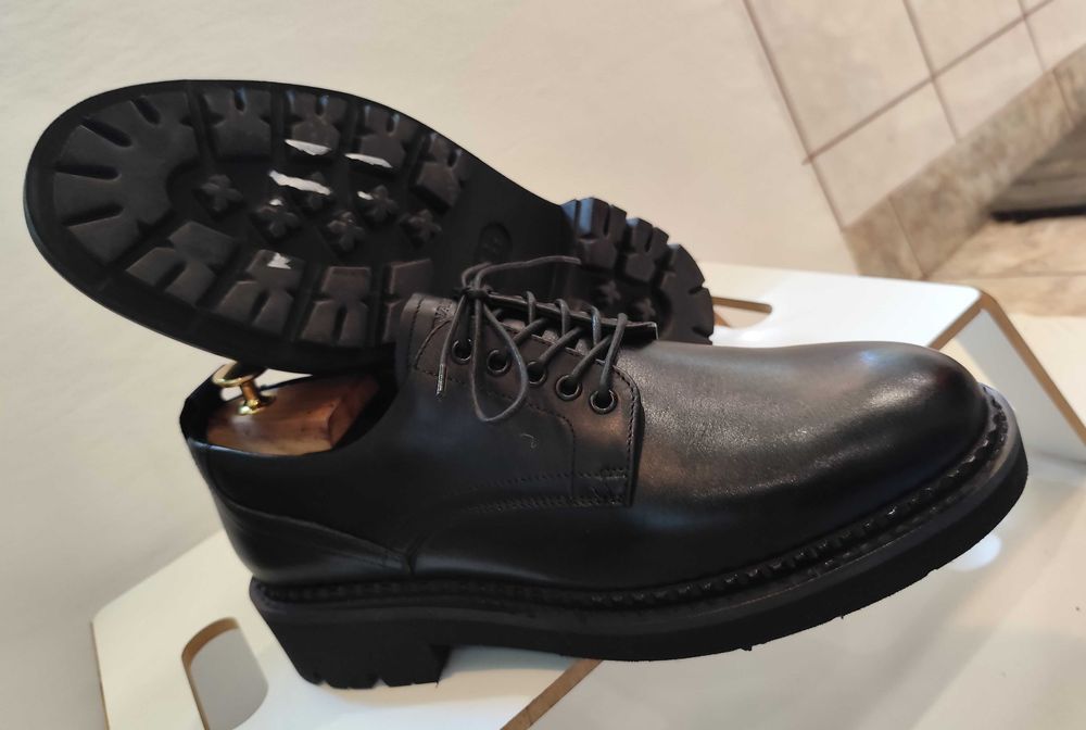 Pantofi derby de lux 43 42.5 Emporio Armani NOI piele naturala moale