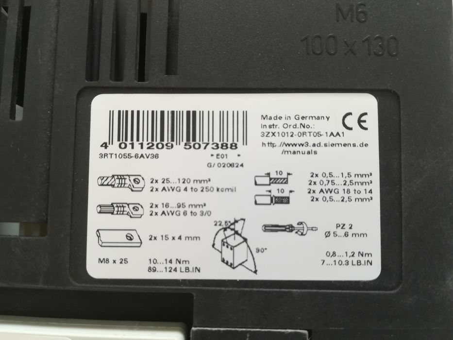 Контактор Siemens Sirius 180A 3RT1055 НОВ