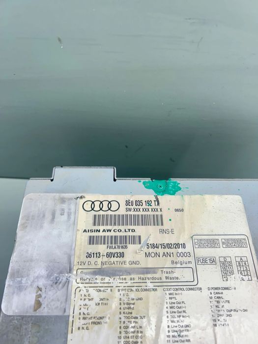 Radio CD 8E0035192 Audi A4 2006 2.0 TDI multitronic (140 hp)