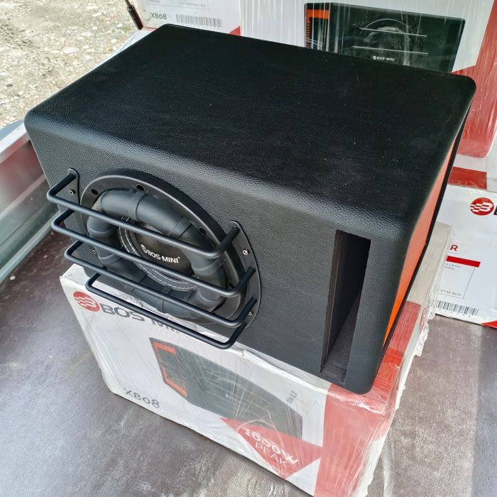 Сабвуфер BOS MINI X808, размер коропки 47*34*33 см