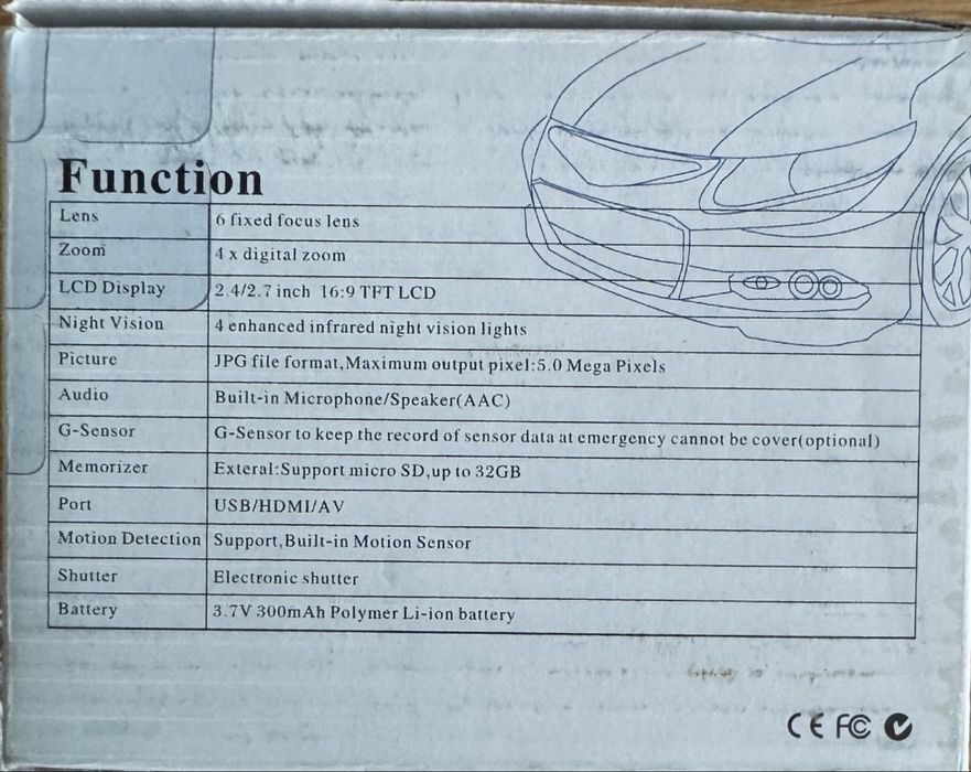 Full HD 1080P автомобилна DVR камера