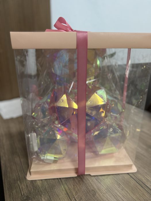 Мишка ночник, розовый