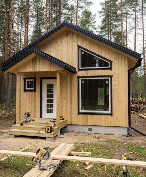 Vand cabane tip casa sau Aframe