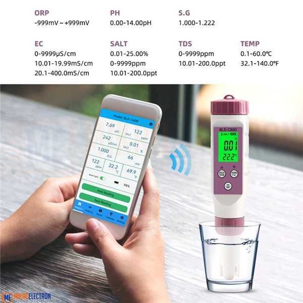 Комбо 7в1 PH/TDS/EC/ORP/SALINITY/S.G./TEMP (cмарт bluetooth)