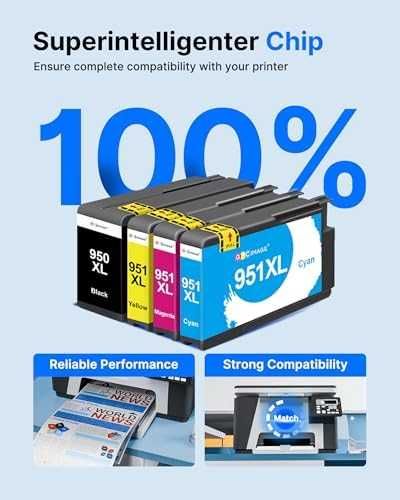 Нов тонер HP 950XL 951XL съвместими мастилени касети 4 цвята за принтер офис
