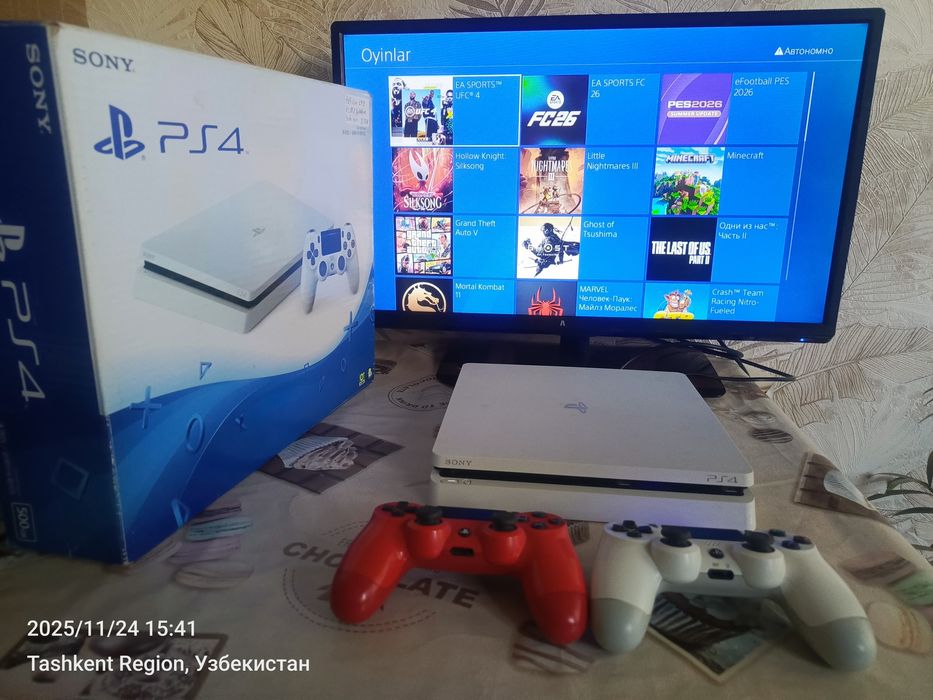 Ps4 slim 1tb goldhen proshivka +30 ta oʻyin 3 oy garantiya