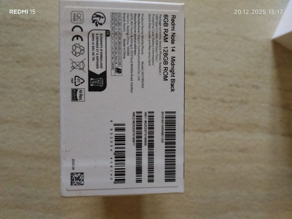 Продается телефон redmi not 14