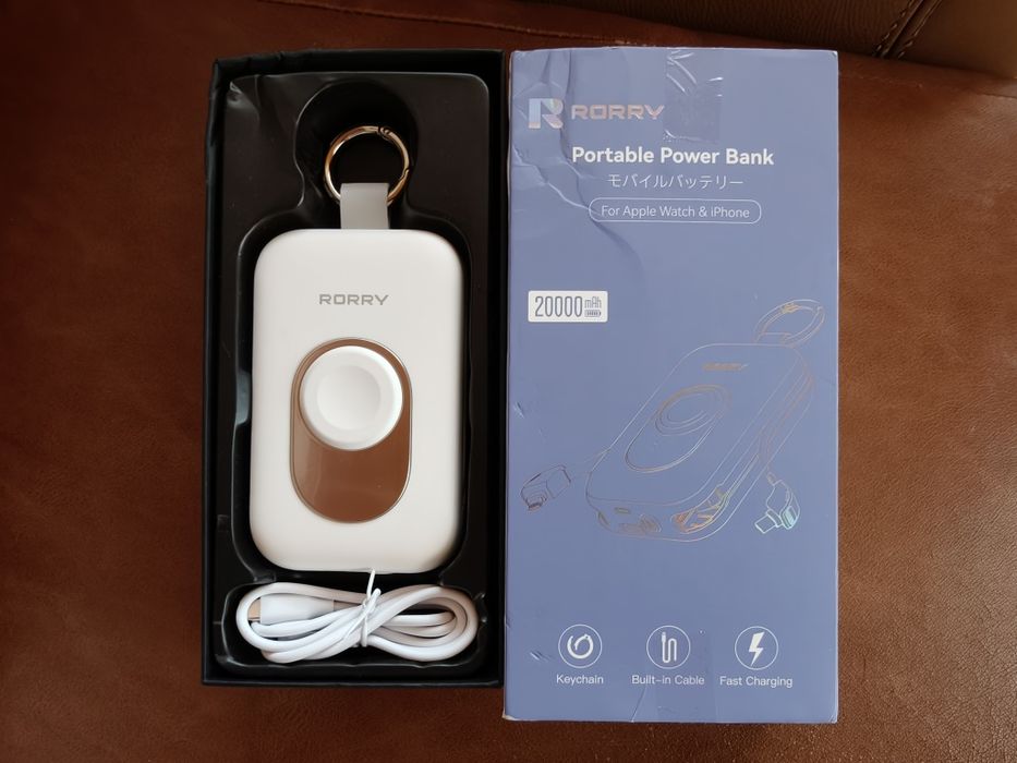 Мощна външна батерия RORRY CharmGo 20000mAh 30W PD – За iPhone, Apple Watch и iPad