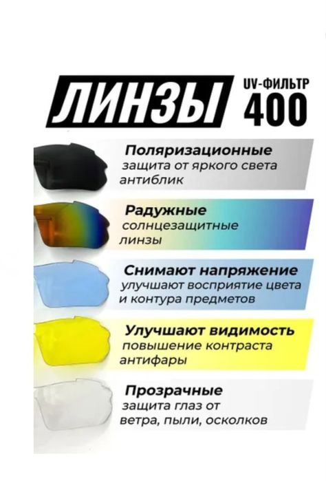 Очки солнцезащитные со сменными стёклами