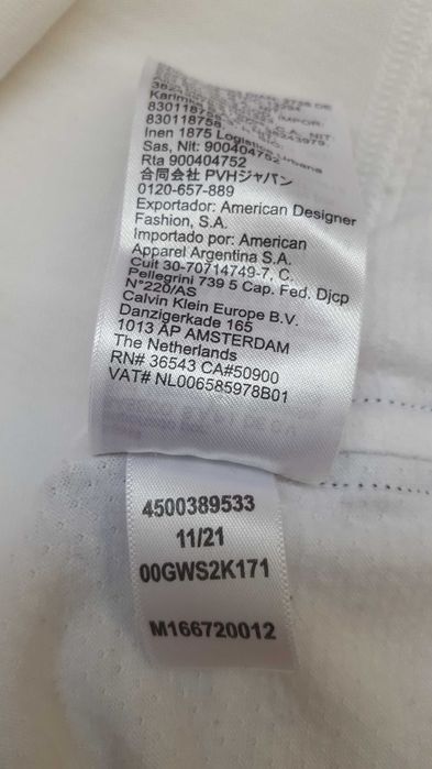 Бяло бюстие тип ТОП CALVIN KLEIN за момиче с размер S/Р