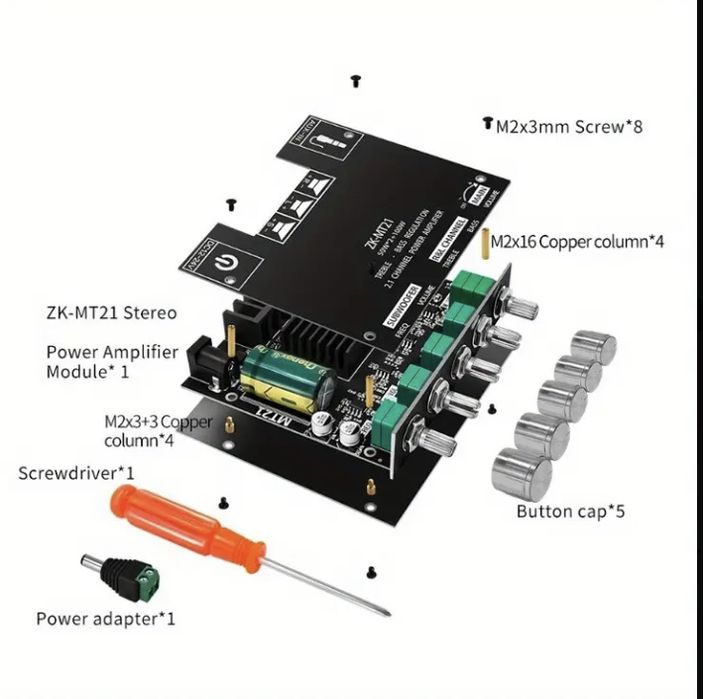 Мини усилвател 50w+50w+100w