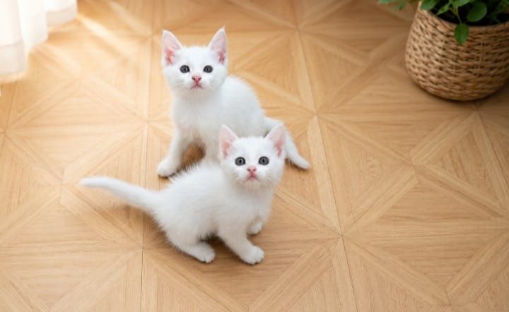 Белые пуШистые котята
