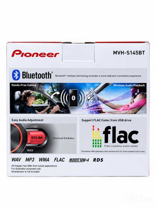 Pioneer MVH-S145BT avtomanitola 1 dyumlik bluetooth